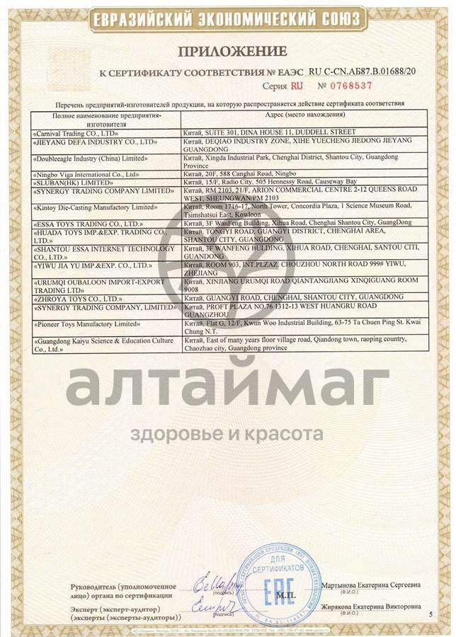 Сертификат на товар Резиновые игрушки Собачка 9см Резиновые игрушки Собачка 9см сертификат