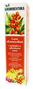 Сироп облепиховый с имбирём и цветками липы Биоинвентика 250мл